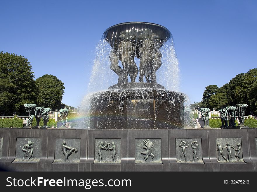 Norway. Oslo. Vigeland Park. Fountain.