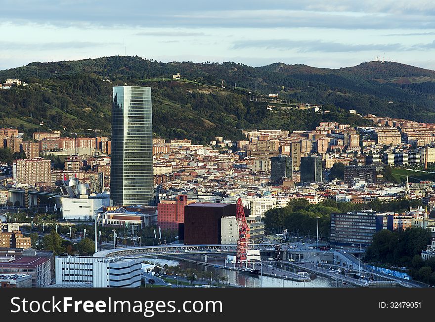 Views of Bilbao city.