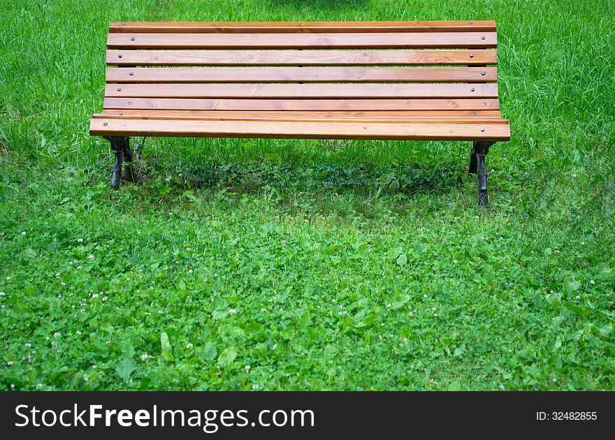 A park bench in Smolensk, Russia