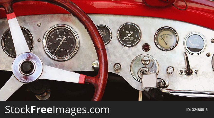 Antique cars (control panel, fragment). Antique cars (control panel, fragment)