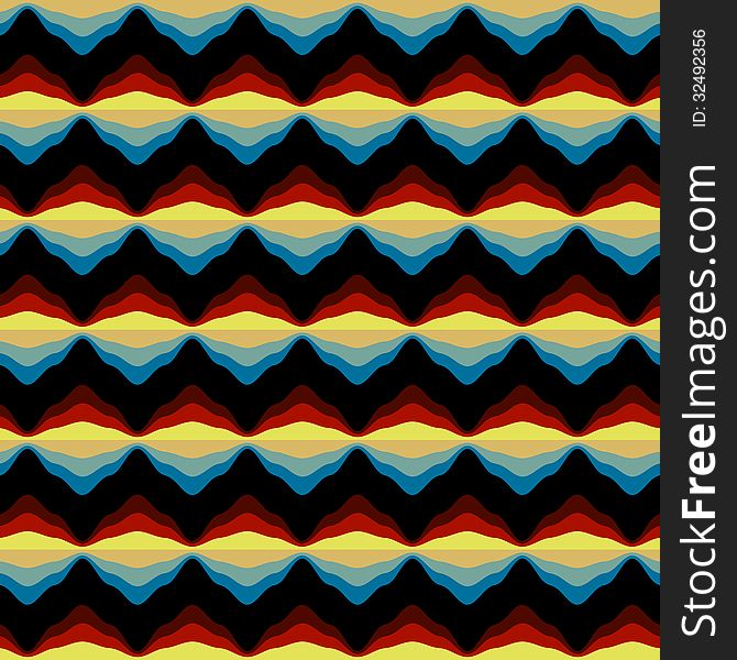 Abstract Retro Geometric Seamless Pattern