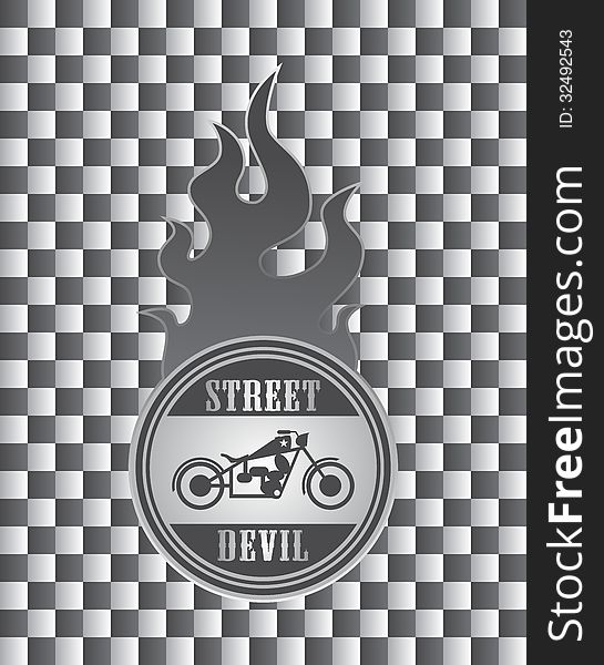 Street chopper motorcycle label art