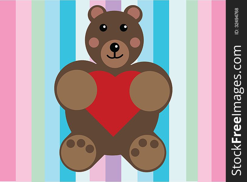 Illustration of a cute bear.