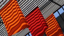Red And Orange Flags Royalty Free Stock Photos