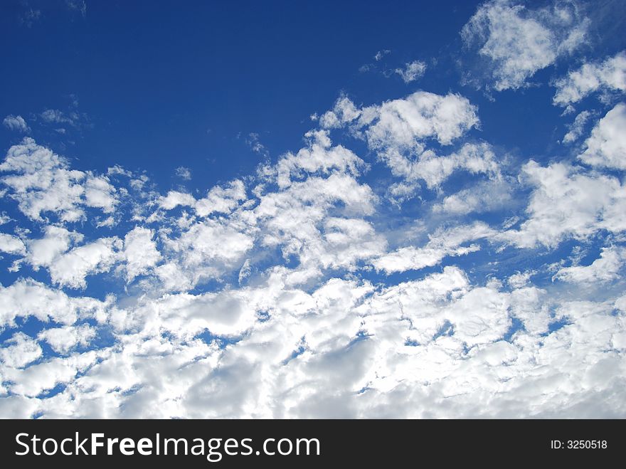 Fluffy clouds in the morning sky. Fluffy clouds in the morning sky