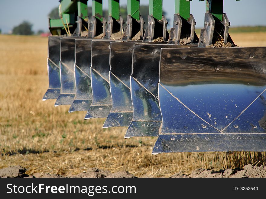 Plow witing in grain field. Plow witing in grain field