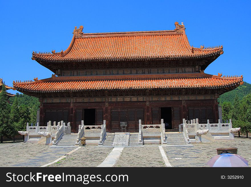 The Hall of Eminet Favour of Emperor's Mather in the Eastern Qing Tombs