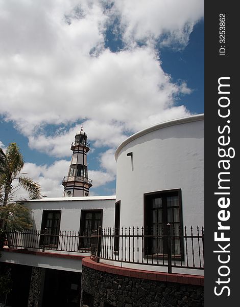 An old town light house in lanzarote. An old town light house in lanzarote