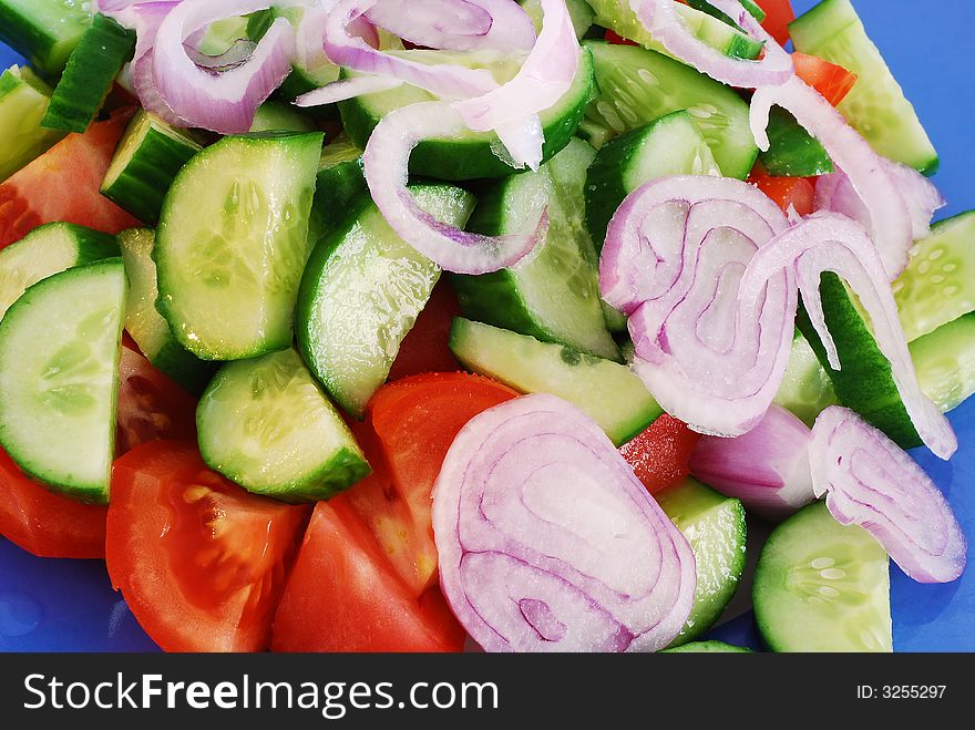 Fesh greek salad - extreme depth of field and sharpness. Fesh greek salad - extreme depth of field and sharpness