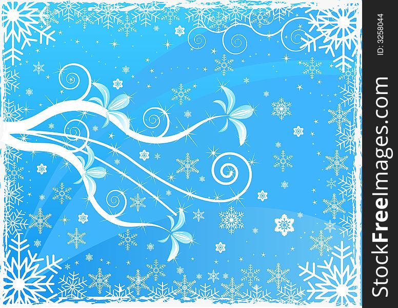 Floral Winter Background