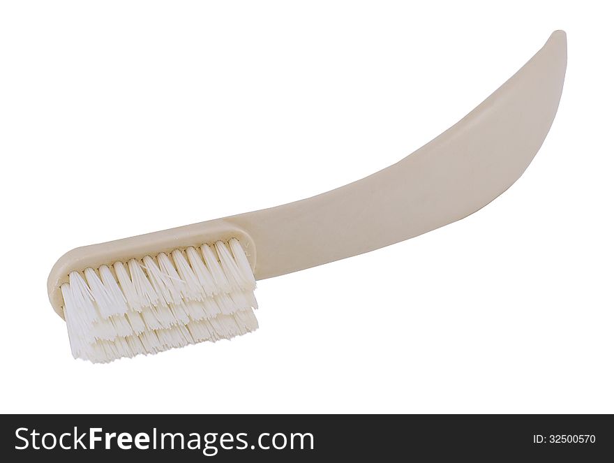 A Brush Isolated Over White