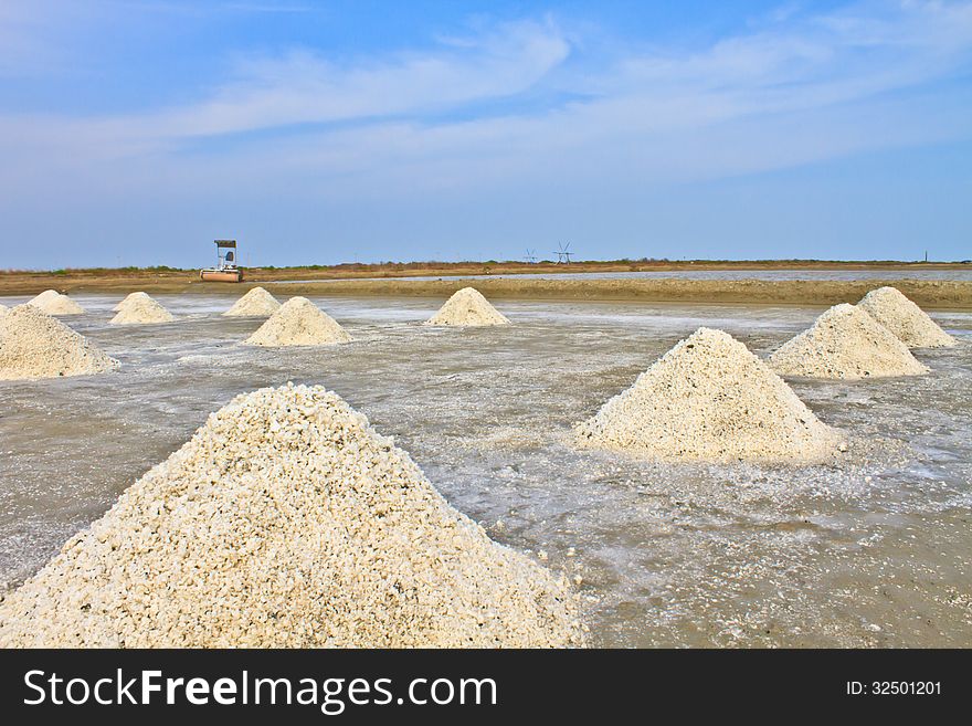 Salt in the Saline in rural Thailand