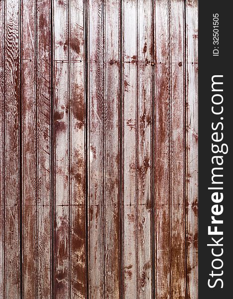 Old Wooden Shabby Planks in the Row of Bordeaux color, background