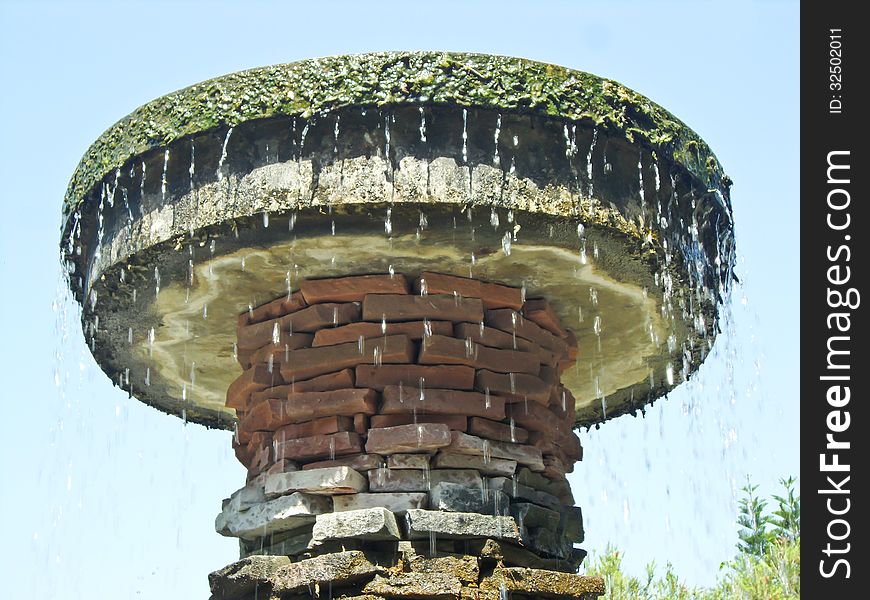 Drop water Fountain in Park