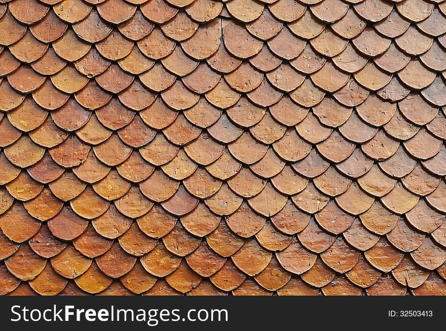 Orange roof texture this detail of temple roof