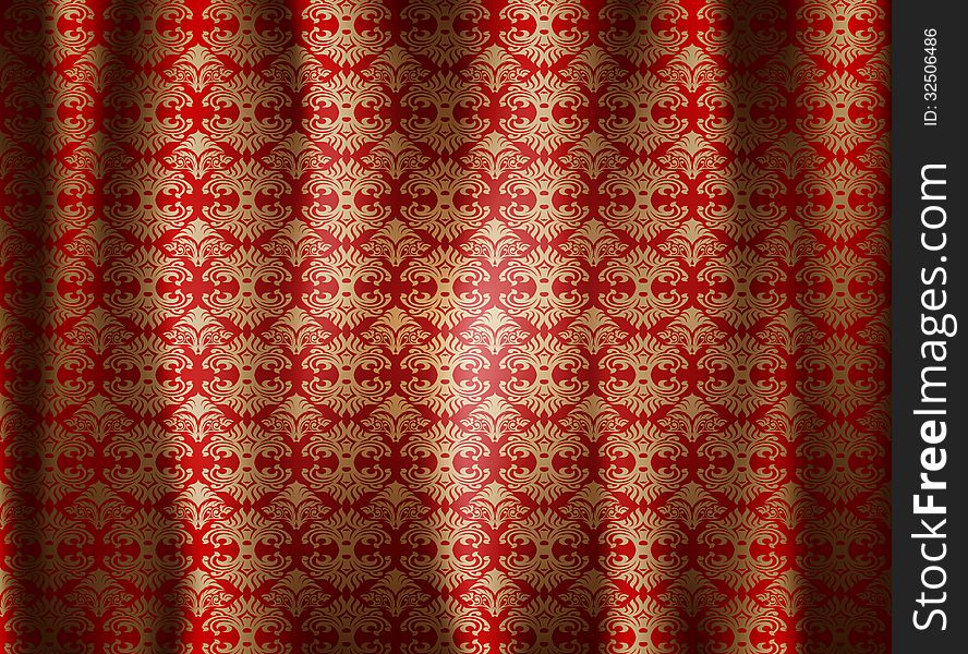 Pattern Curtains Wallpaper