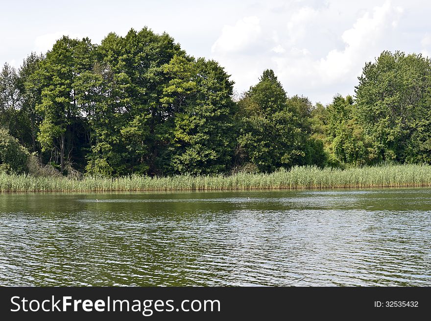 Lake Busino deep glacial lake. Lake Busino deep glacial lake