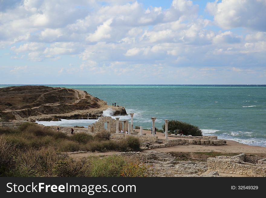 An ancient greek colony Chersonesos Taurica, Crimea, Ukraine. An ancient greek colony Chersonesos Taurica, Crimea, Ukraine