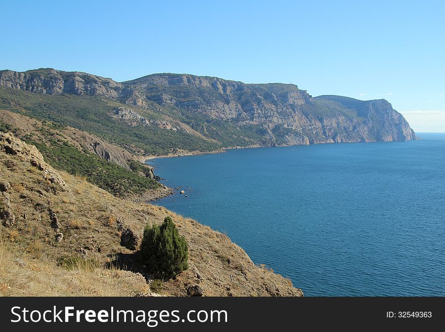 Balaklava bay as seen from Genoese fortress Cembalo, Balaklava, Sevastopol, Ukraine. Balaklava bay as seen from Genoese fortress Cembalo, Balaklava, Sevastopol, Ukraine