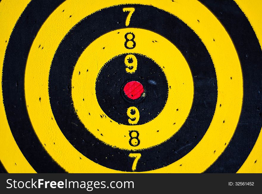Darts board symbols of towards the target