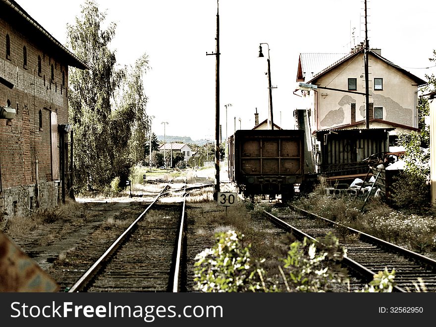 Railway/railroad station in Dobruska city