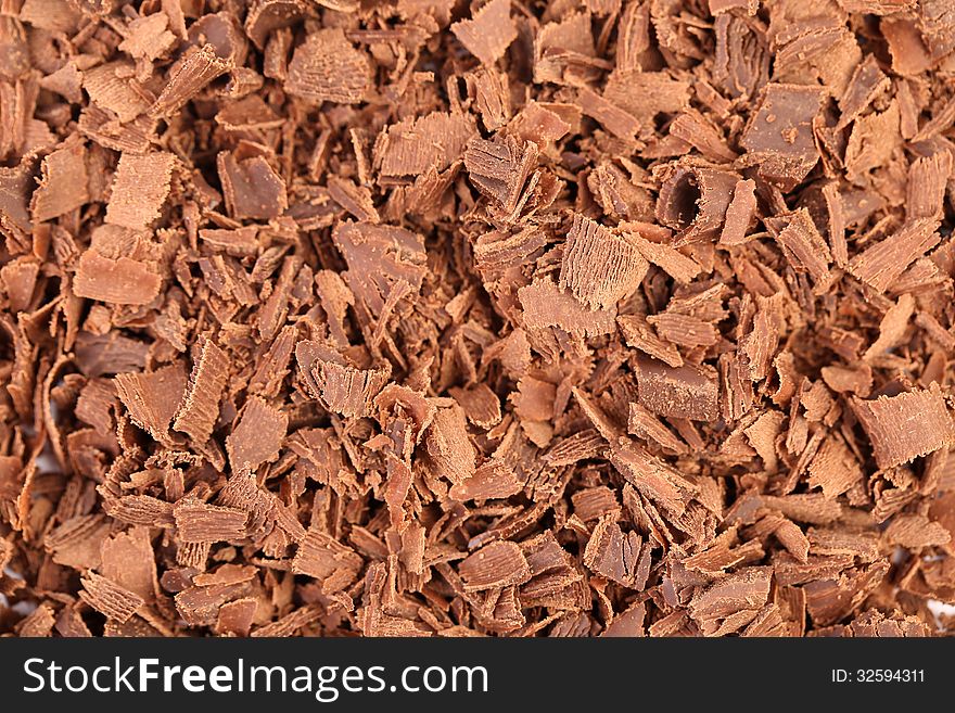 Slices of chocolate. Macro.