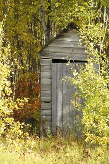 Outhouse In Bush 2 Royalty Free Stock Images Outhouse In Bush 2 Royalty Free Stock Images