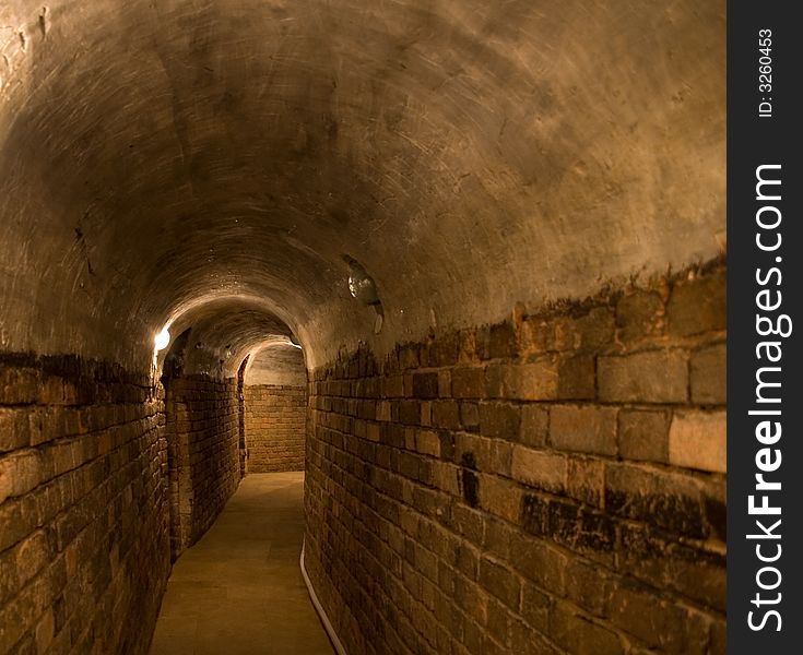 The underground tunnel of monks. The underground tunnel of monks