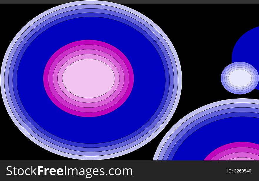 Another background with star and circles that look like planets. Another background with star and circles that look like planets