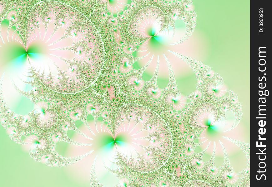 Beautiful abstract flowers. Fractal image. Beautiful abstract flowers. Fractal image