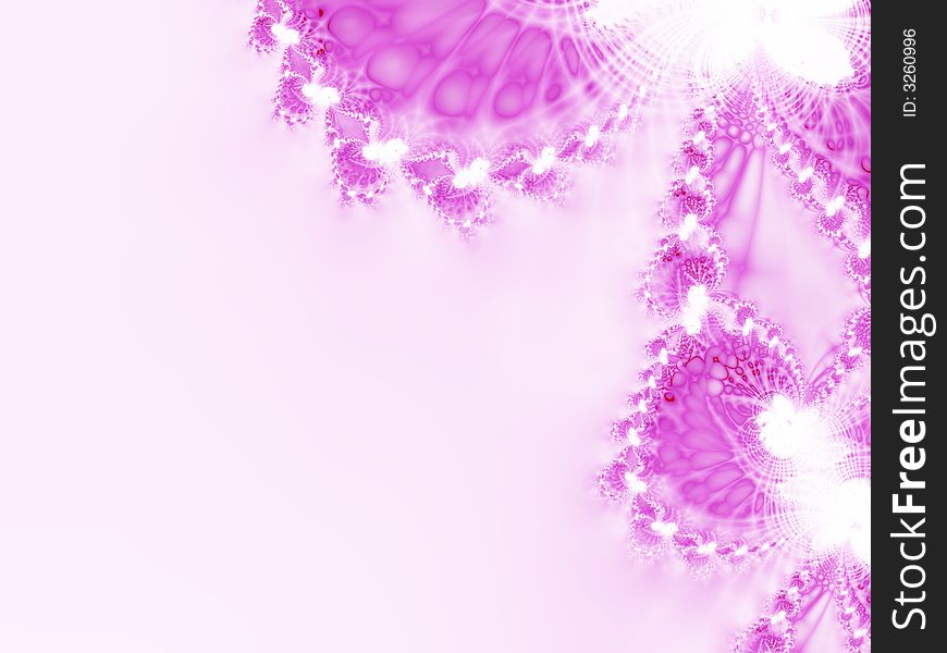 Chain of flowers. Fractal image