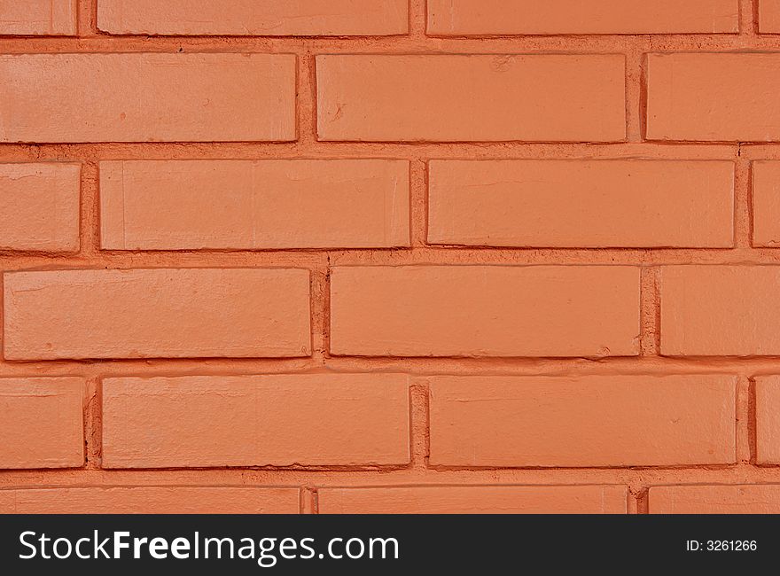 Close-up of brick wall may be used as background