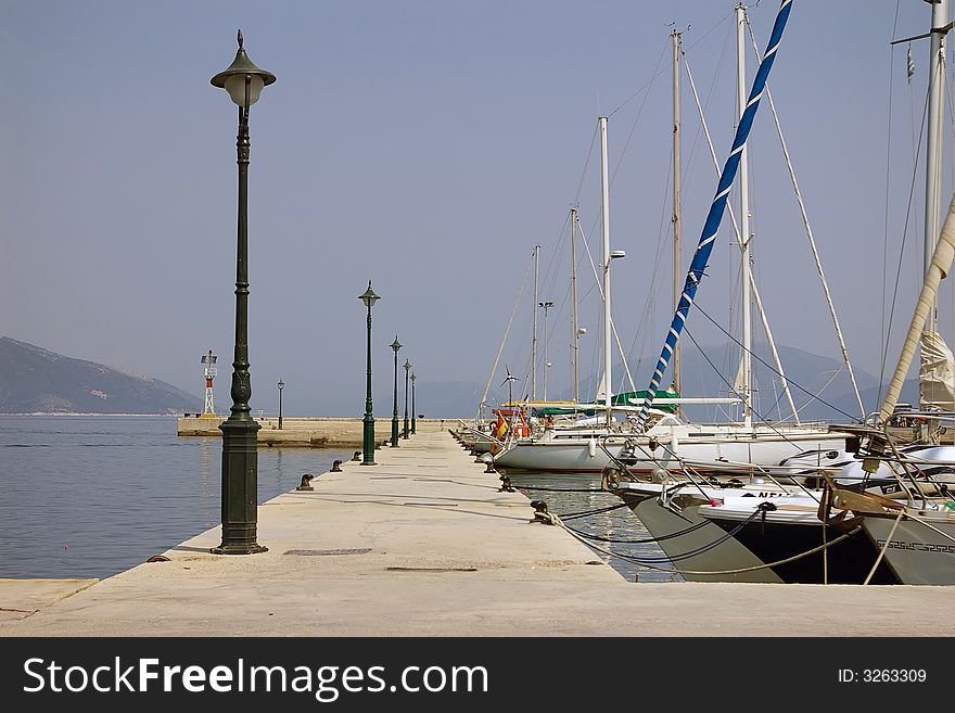 This is Port of Sami, Kefallonia, Greece