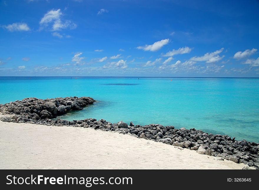 Rocky Beach on the Maldives