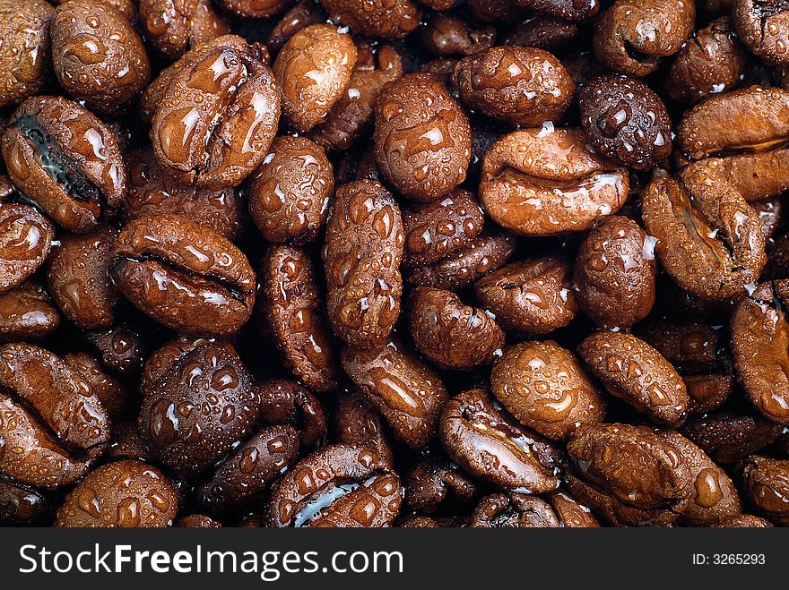 A close-up shot of coffee beans