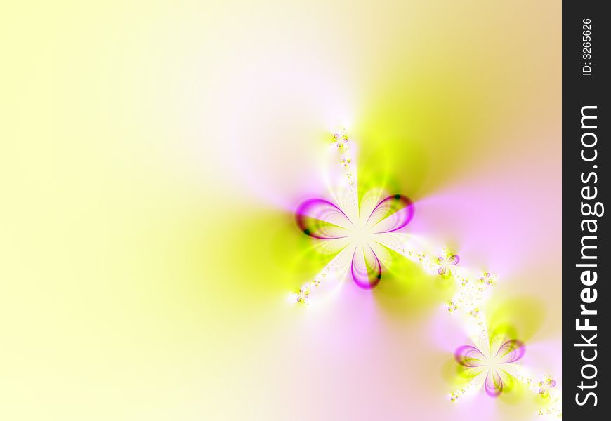 Abstract flowers on a light background. Abstract flowers on a light background
