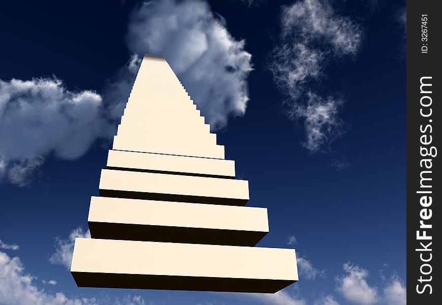 A religious conceptual image of a stairway going up to heaven. A religious conceptual image of a stairway going up to heaven.