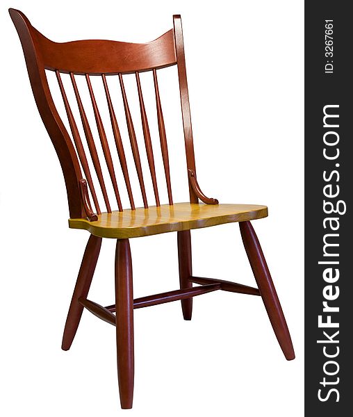 Red Spindle Back Country Dining Room Chair