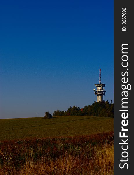 A TV transmitter called zelena hora - green hill located near city of Cheb, Czech Republic.