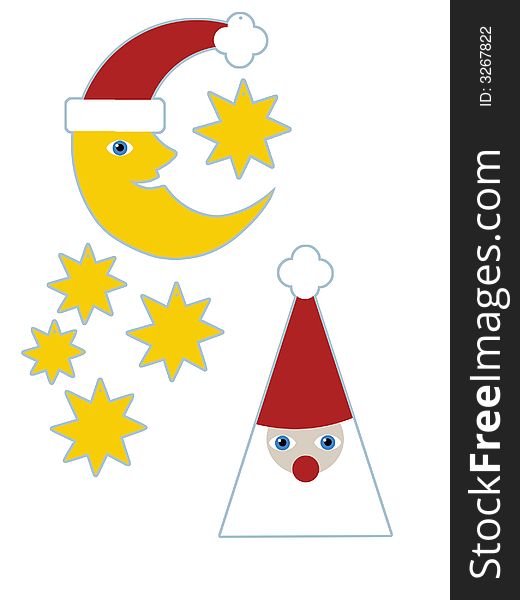 Christmas decoration, use as cut-out or illustration.
