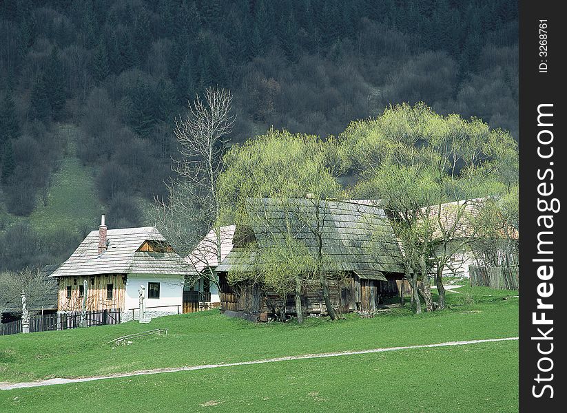 Traditional wood village Vlkolinec, Slovakia