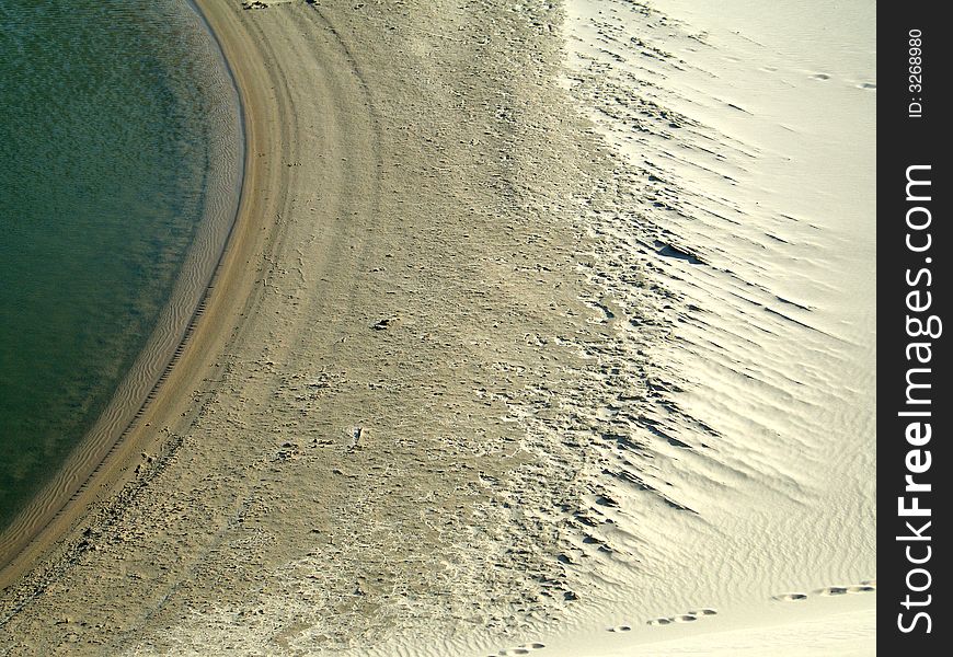 Beach with cove - National Park of LenÃ§ois Maranhenses - Brazil