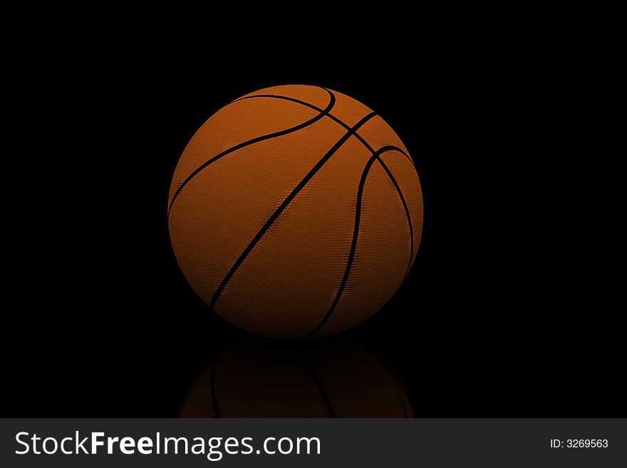 Basketball isolated on black backround