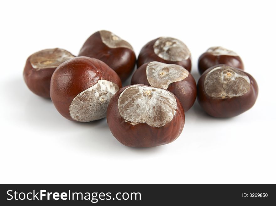 Chestnuts Isolated On White
