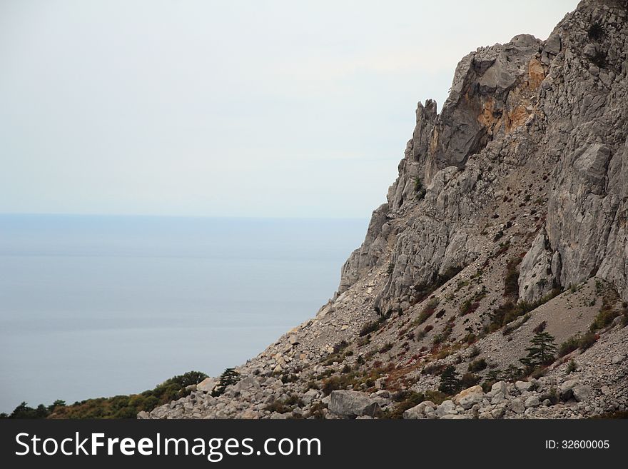 Rocks in Foros near the Foros Church, Crimea. Rocks in Foros near the Foros Church, Crimea