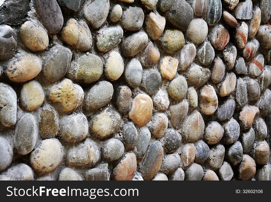 Stone wall - side wall water fall. Stone wall - side wall water fall