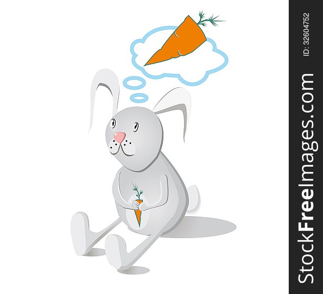 Depicts a rabbit for your design