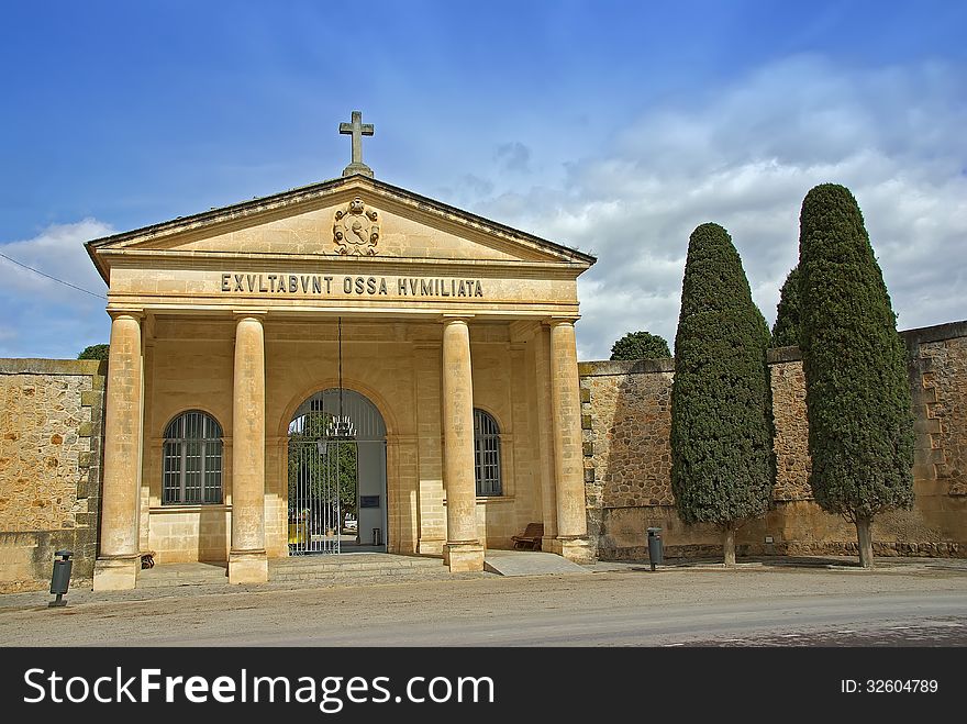 Typical european cemetery in spain