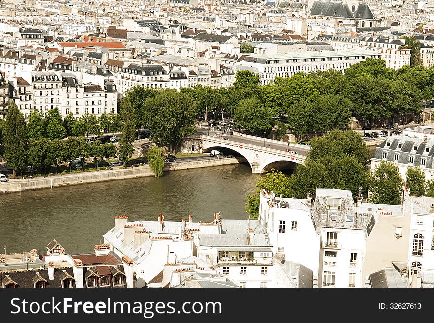 View From Notre- Drame Cathedral, Paris