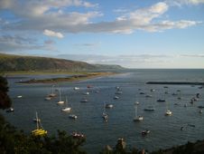 Boats At Barmouth Bay Harbour - Wales Royalty Free Stock Images Boats At Barmouth Bay Harbour - Wales Royalty Free Stock Images